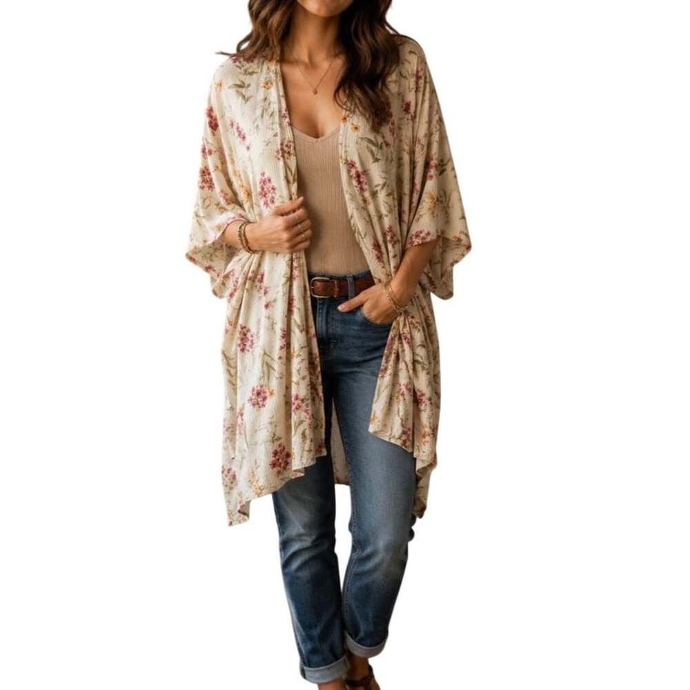 American Eagle floral kimono with bell sleeves Size S